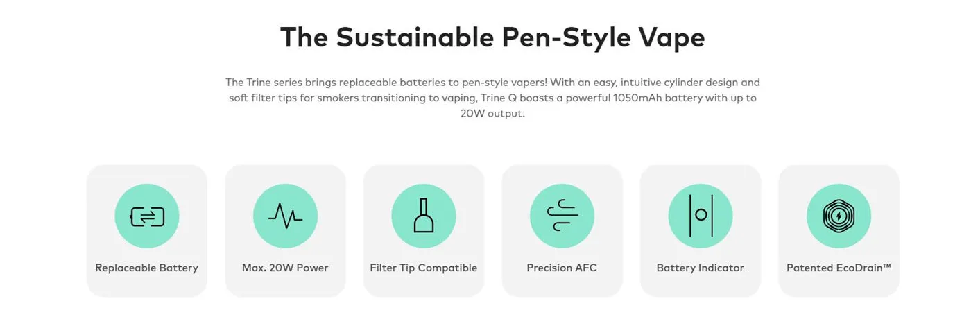 Innokin Trine Q Battery Replaceable Pod System Kit 1050mAh 3ml 2