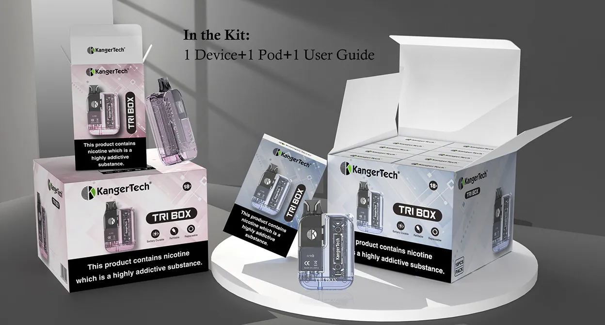 KangerTech TRI Box Pod System Kit 650mAh 2ml 9