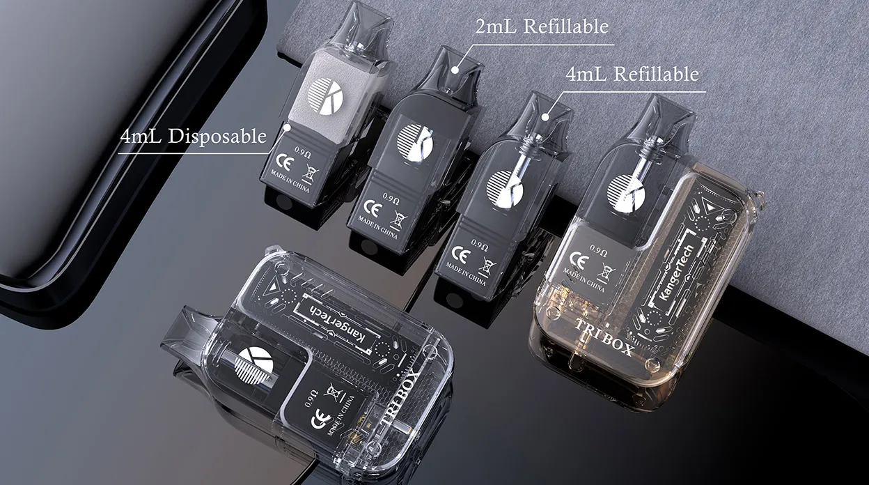 KangerTech TRI Box Pod Cartridge 2ml / 4ml (2pcs/pack) 1
