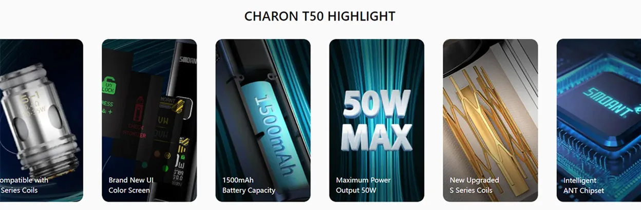 Smoant Charon T50 Pod Mod Kit 1500mAh 4ml 2