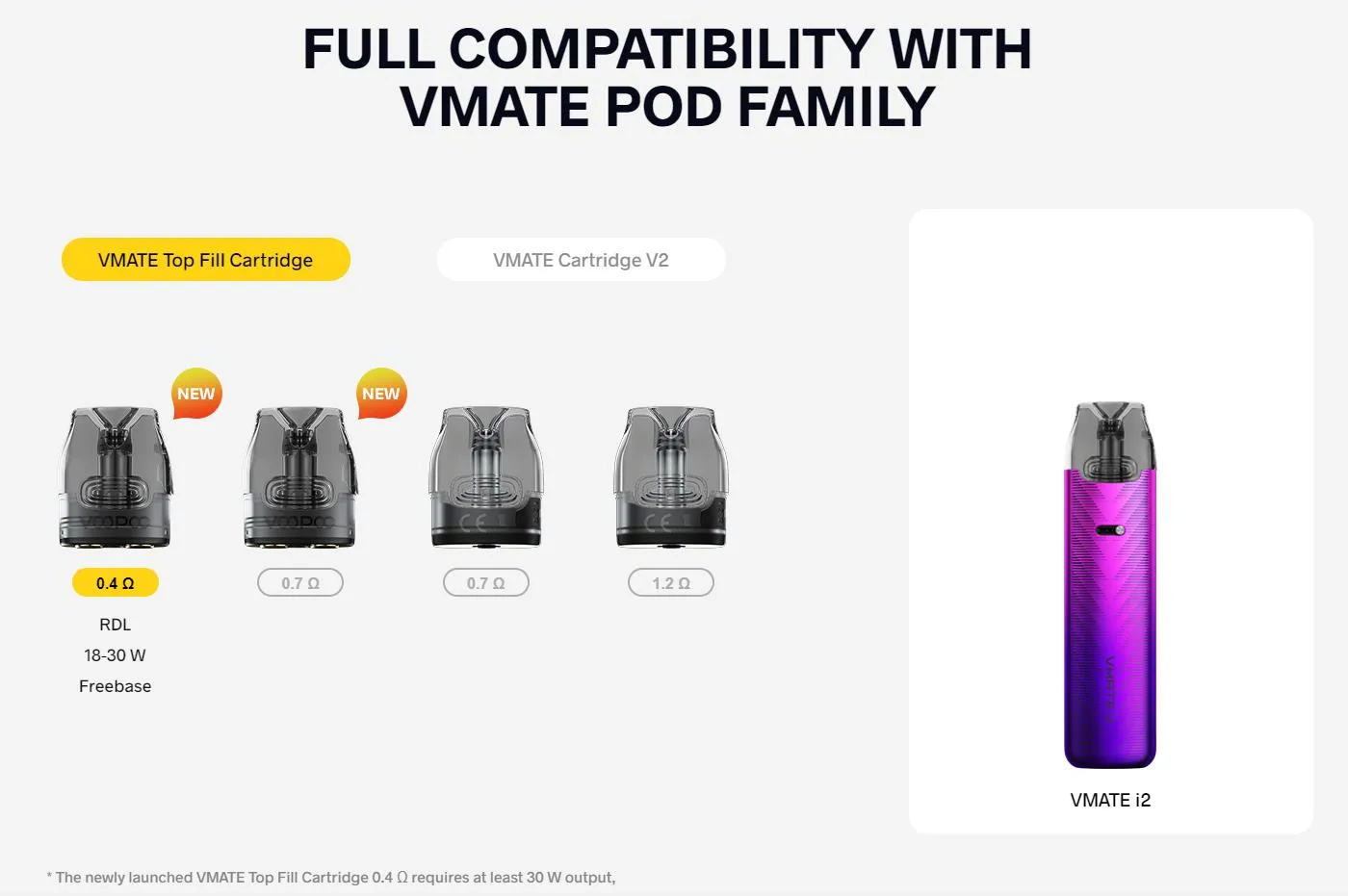 VOOPOO VMATE i2 Pod System Kit 1500mAh 3ml 10