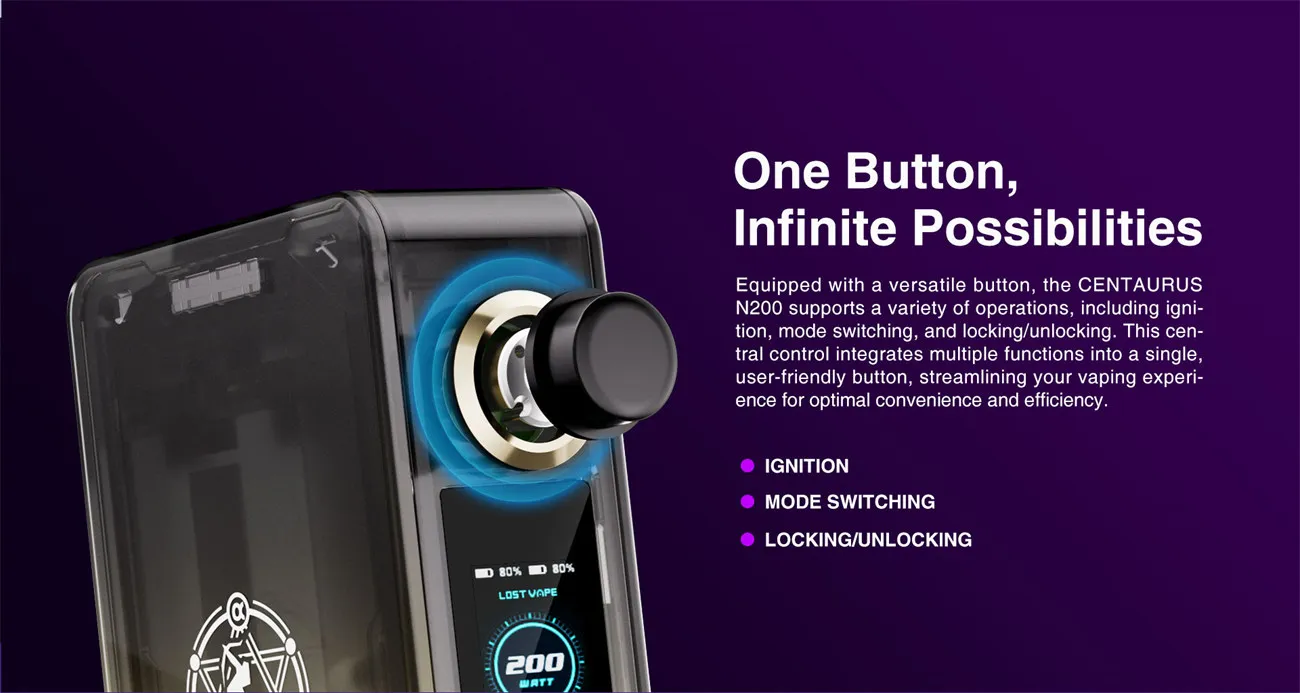 Lost Vape Centaurus N200 Mod Kit with Centaurus Sub Ohm Tank 5ml 11