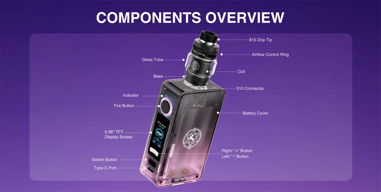 Lost Vape Centaurus N200 Mod Kit with Centaurus Sub Ohm Tank 5ml 12