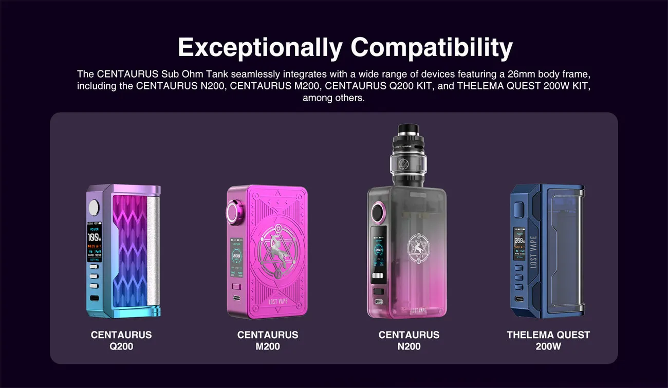 Lost Vape Centaurus N200 Mod Kit with Centaurus Sub Ohm Tank 5ml 7