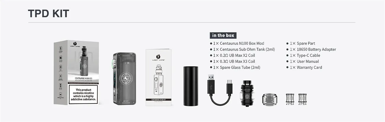 Lost Vape Centaurus N100 Box Mod 100W 16