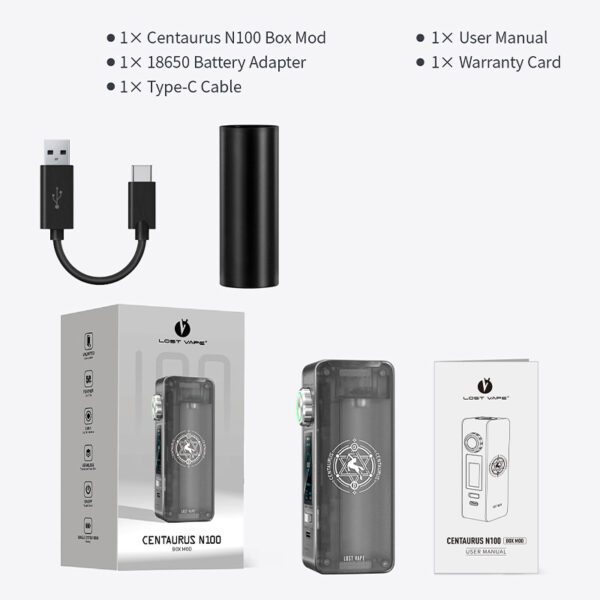 Lost Vape Centaurus N100 Box Mod 100W - Image 3