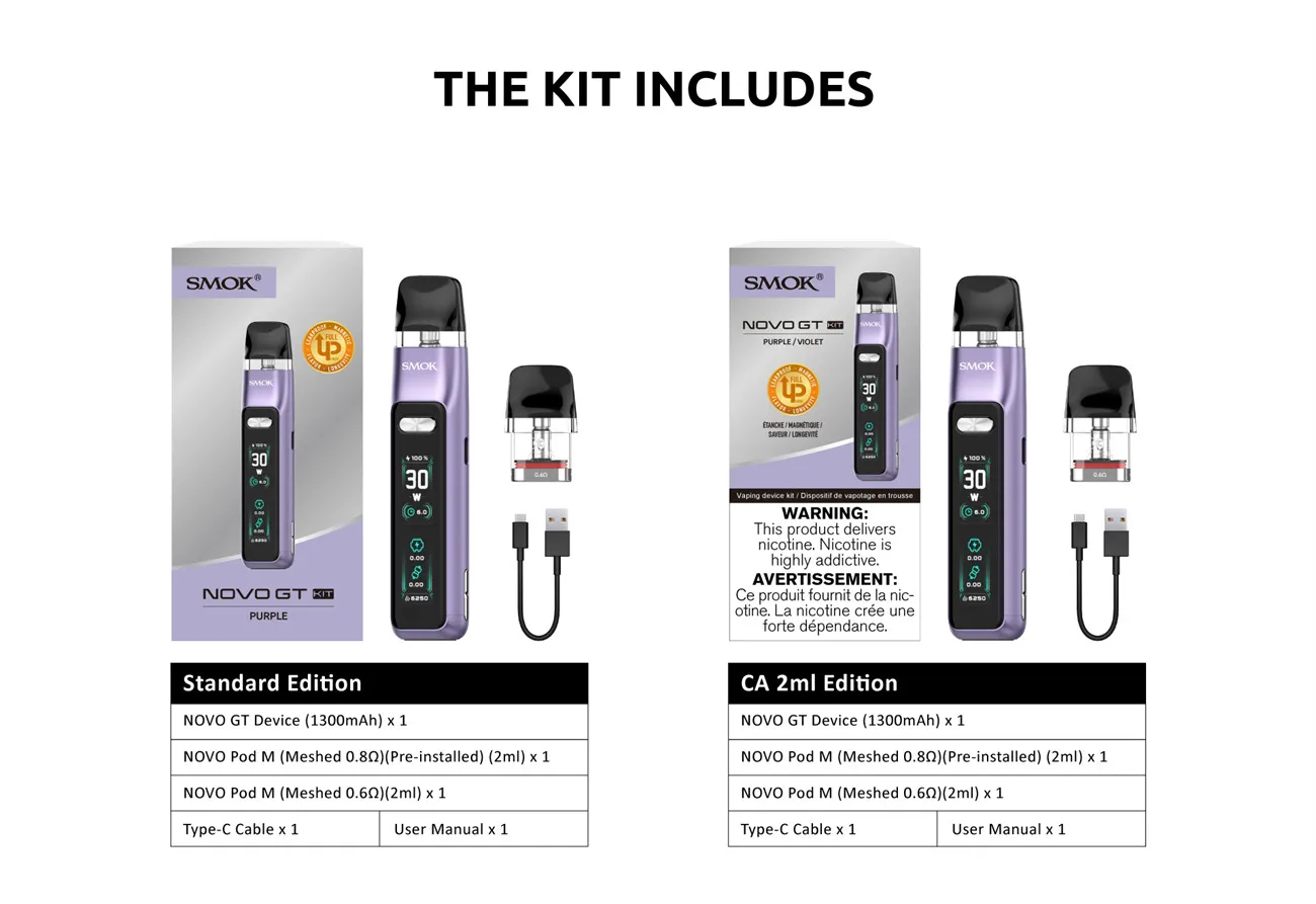 SMOK Novo GT Pod System Kit 1300mAh (Max 30W) 2ml 5