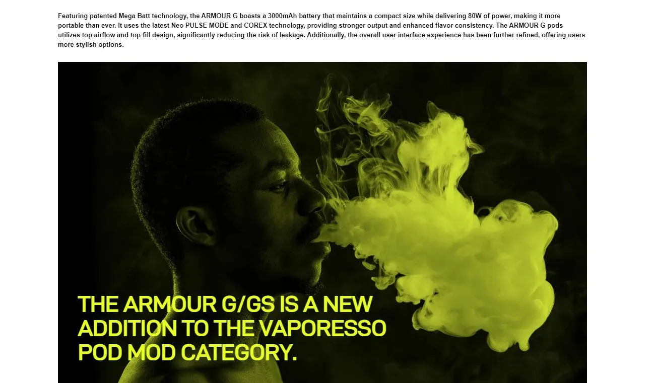 Vaporesso Armour G Pod Mod Kit 3000mAh (Max 80W) 5ml 3
