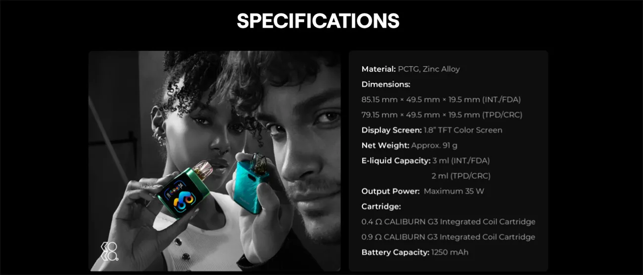 Uwell Caliburn G3 Pro KOKO Pod System Kit 1250mAh 3ml 15