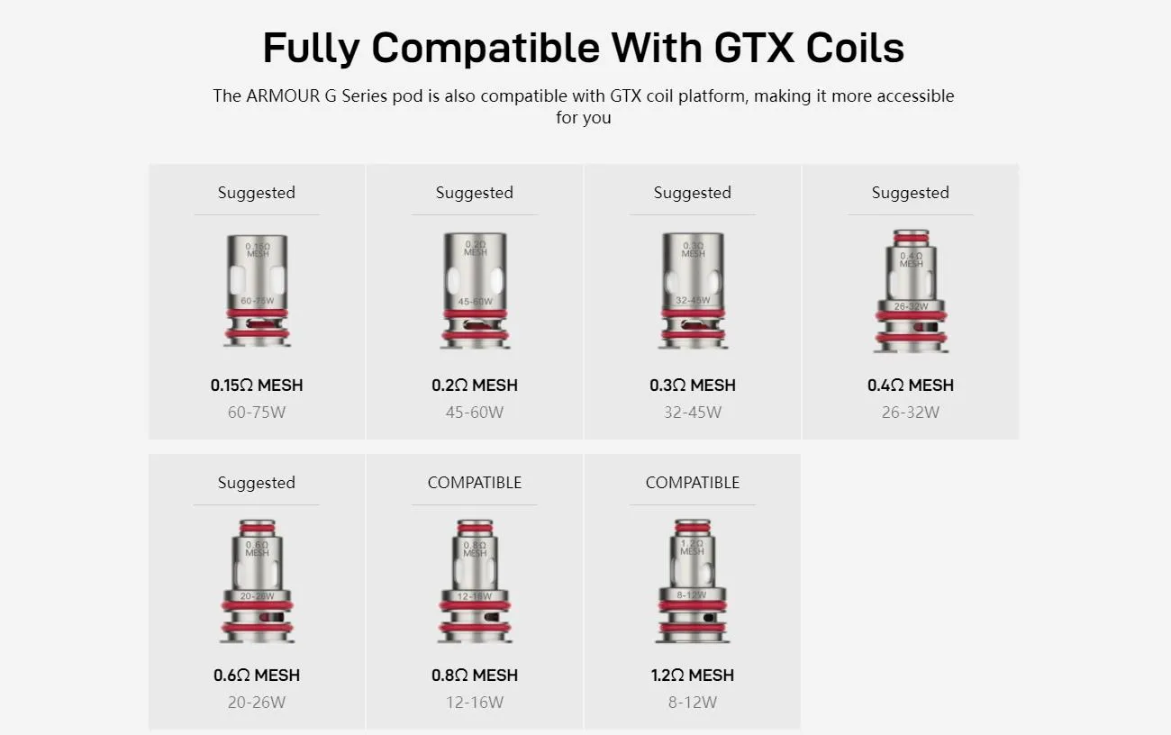 Vaporesso ARMOUR G Series Empty Pod Cartridge 5ml (2pcs/pack) 5