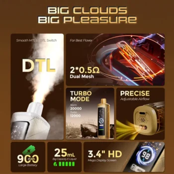 VOOPOO Cloud X 20000 20K Puffs Disposable Vape Kit 900mAh 25ml