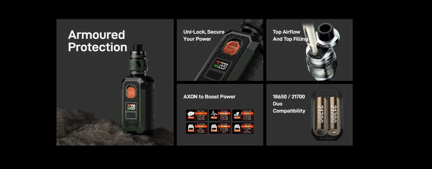 Vaporesso Armour S 100W Mod Kit with iTank T Atomizer 6ml 2
