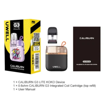 Uwell Caliburn G3 Lite KOKO Pod System Kit 1200mAh 2.5ml (Max 25W)