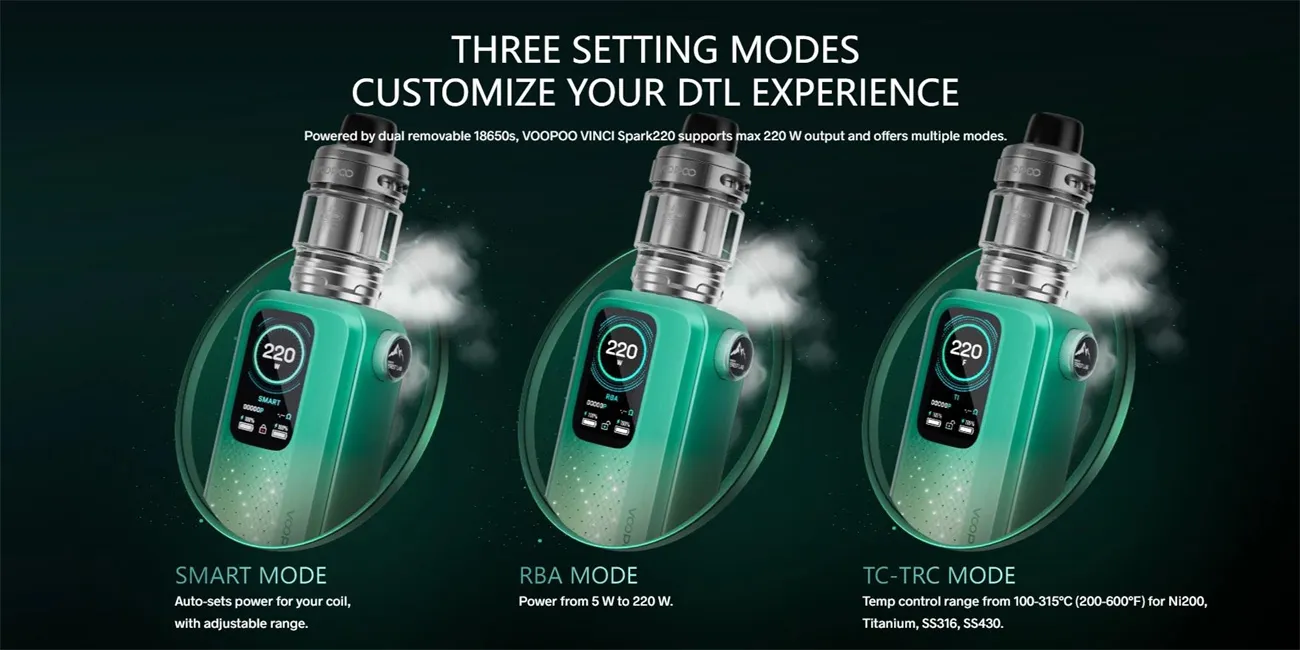 VOOPOO VINCI Spark220 Box Mod Kit with Uforce-X Tank 6.5ml 15