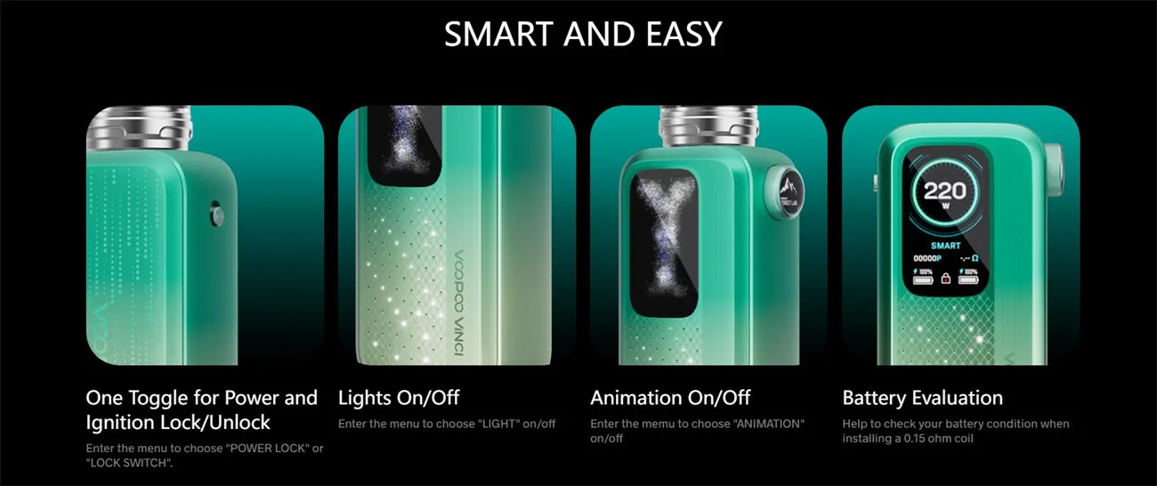 VOOPOO VINCI Spark220 Box Mod Kit with Uforce-X Tank 6.5ml 17