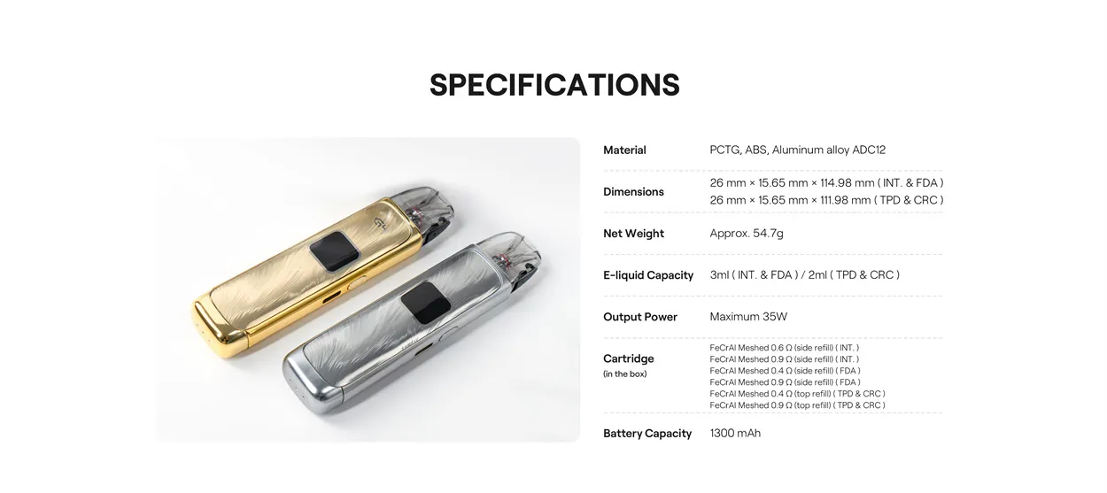 Uwell Caliburn G4 Pod System Kit 1300mAh 3ml (Max 35W) 16