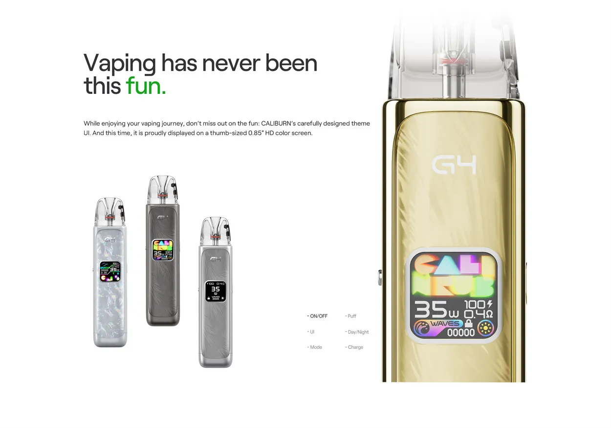 Uwell Caliburn G4 Pod System Kit 1300mAh 3ml (Max 35W) 10