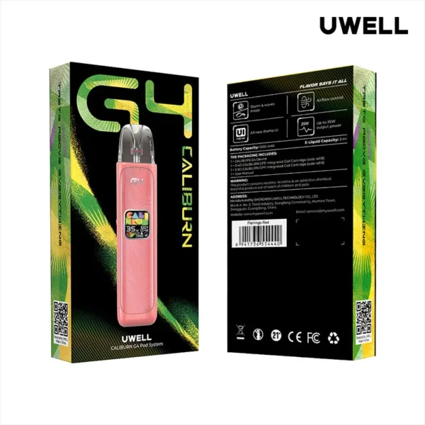 Uwell Caliburn G4 Pod System Kit 1300mAh 3ml (Max 35W) - Image 3