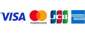 VISA, Mastercard, JCB, AMEX