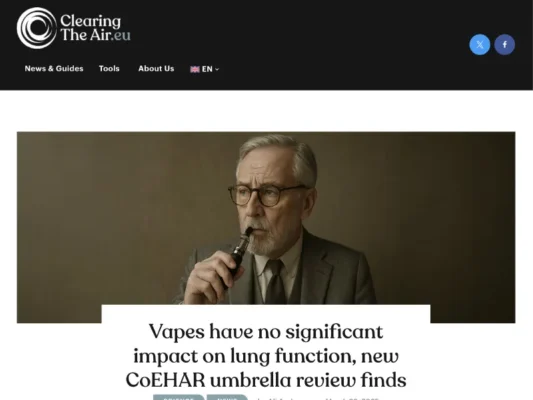 電子タバコは肺機能に悪影響を及ぼさない？CoEHARの最新レビューで判明 7