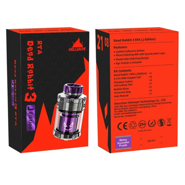 Hellvape Dead Rabbit 3 RTA Atomzer Joker Edition 5.5ml (25mm) - 画像 (5)