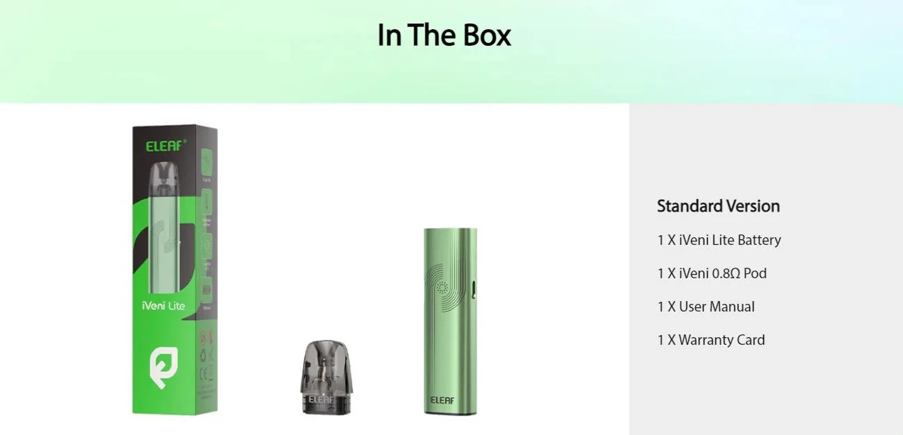 Eleaf iVeni Lite Pod System Kit 1100mAh (Max 20W) 2ml 14
