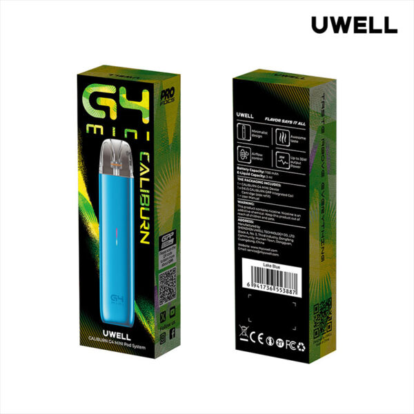 Uwell Caliburn G4 Mini Pod System Kit 1100mAh 3ml (Max 35W) - Image 4