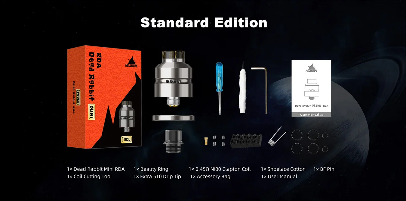 Hellvape Dead Rabbit Mini RDA Tank Atomizer (20mm) 16