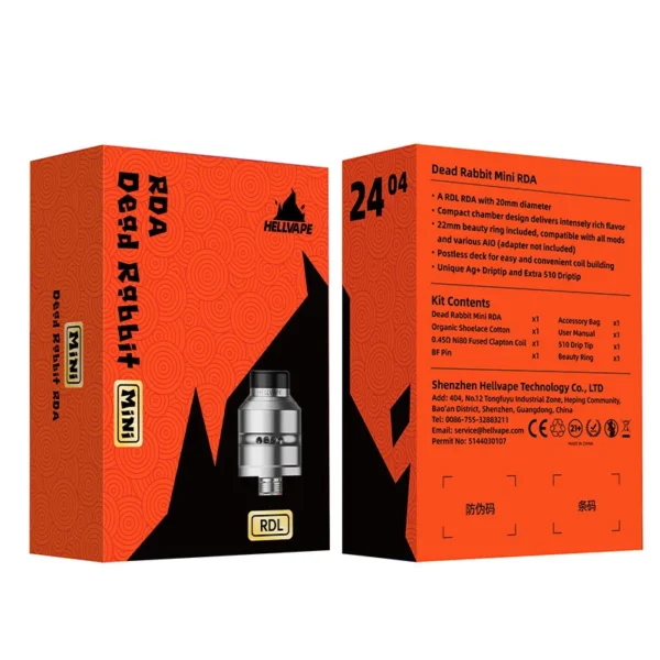 Hellvape Dead Rabbit Mini RDA Tank Atomizer (20mm) - 画像 (8)