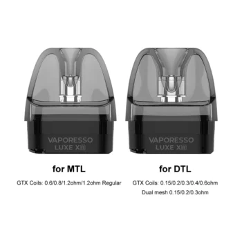 Vaporesso LUXE XR Max 2 Empty Pod Cartridge for LUXE X / LUXE XR Max / LUXE X PRO / LUXE X2 / LUXE XR Max 2 Kit 5ml (2pcs/pack)