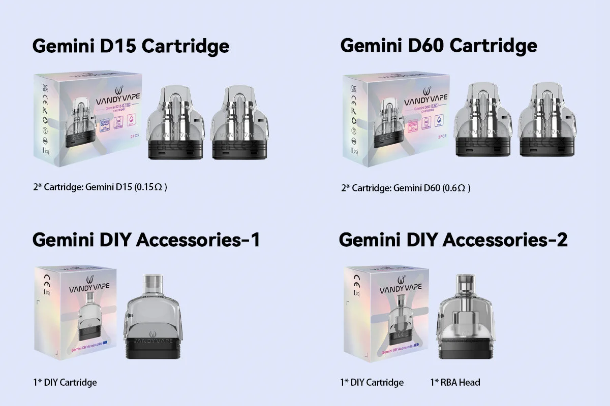 Vandy Vape Gemini Pod System Kit 2400mAh 80W 5.5ml 15