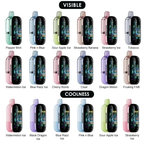 Nexa FLEX Disposable Vape Kit 1000mAh 18ml (Visible: 35K Puffs; Coolness: 25K Puffs) - 画像 (2)