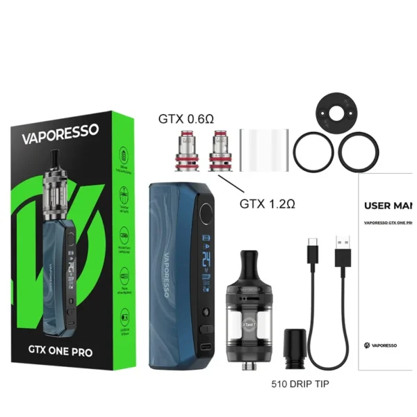 Vaporesso GTX One Pro Mod Kit with XTank T Atomizer 3000mAh 40W 3ml - 画像 (3)