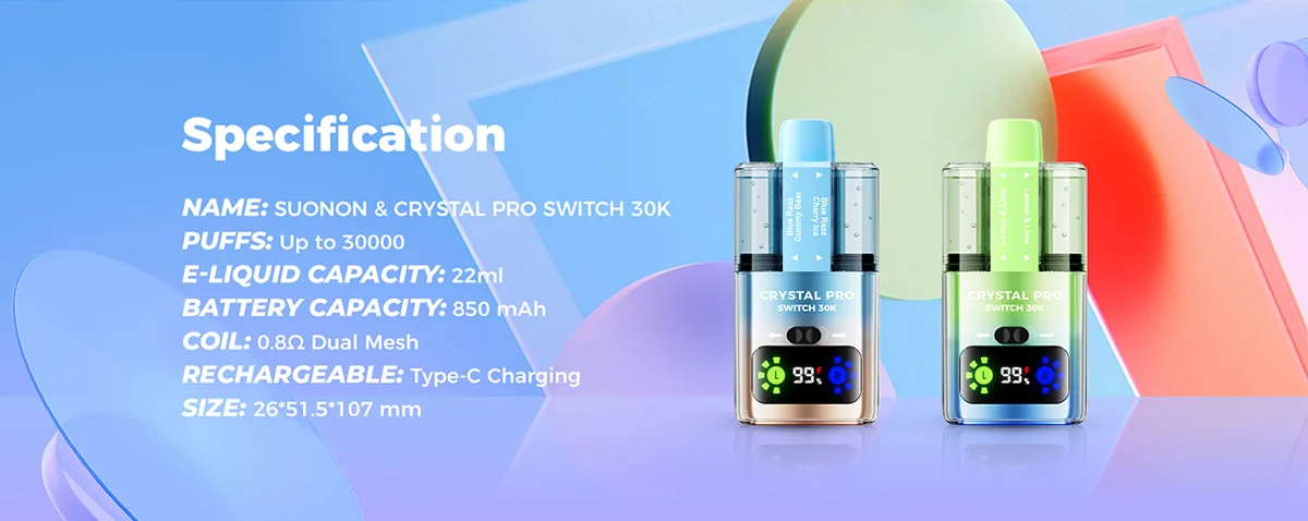 SUONON & C.P Pro Switch 30K Dual Flavours Disposable Vape Kit 850mAh 22ml 11