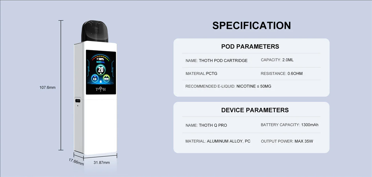 Kumiho THOTH Q Pro Pod System Kit 1300mAh 2ml 12
