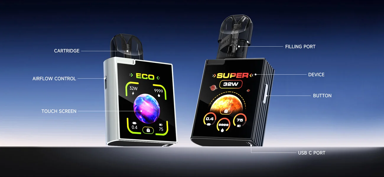 Kumiho THOTH B Max Touch Screen Pod System Kit 1300mAh 2ml 7