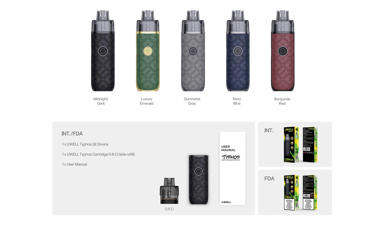Uwell Typhos SE Pod System Kit 2000mAh 6ml (Max 45W) 10