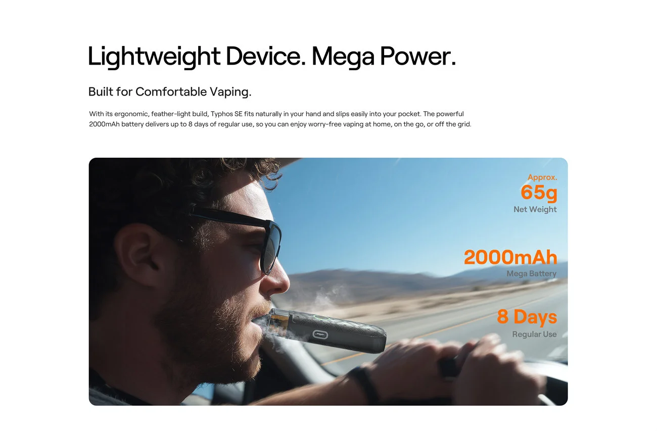 Uwell Typhos SE Pod System Kit 2000mAh 6ml (Max 45W) 4