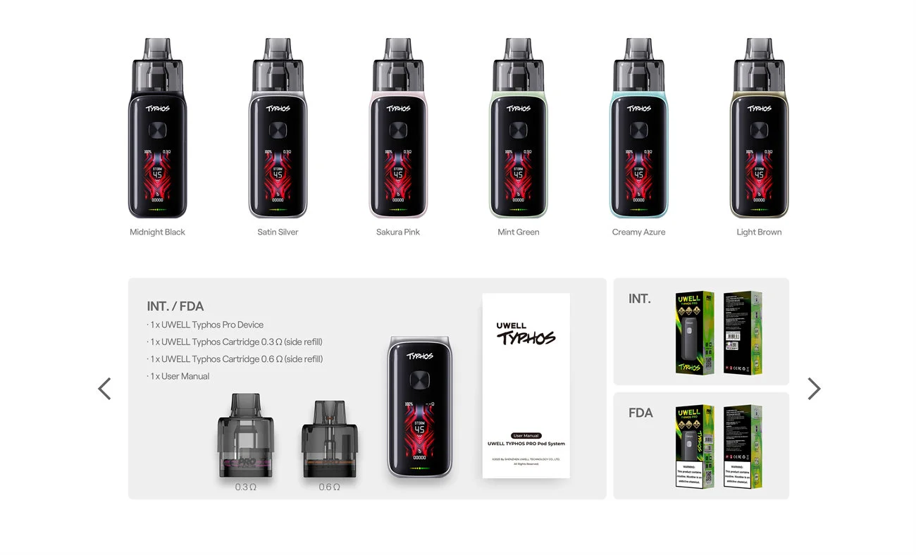 Uwell Typhos Pro Pod System Kit 3000mAh 6ml (Max 45W) 12