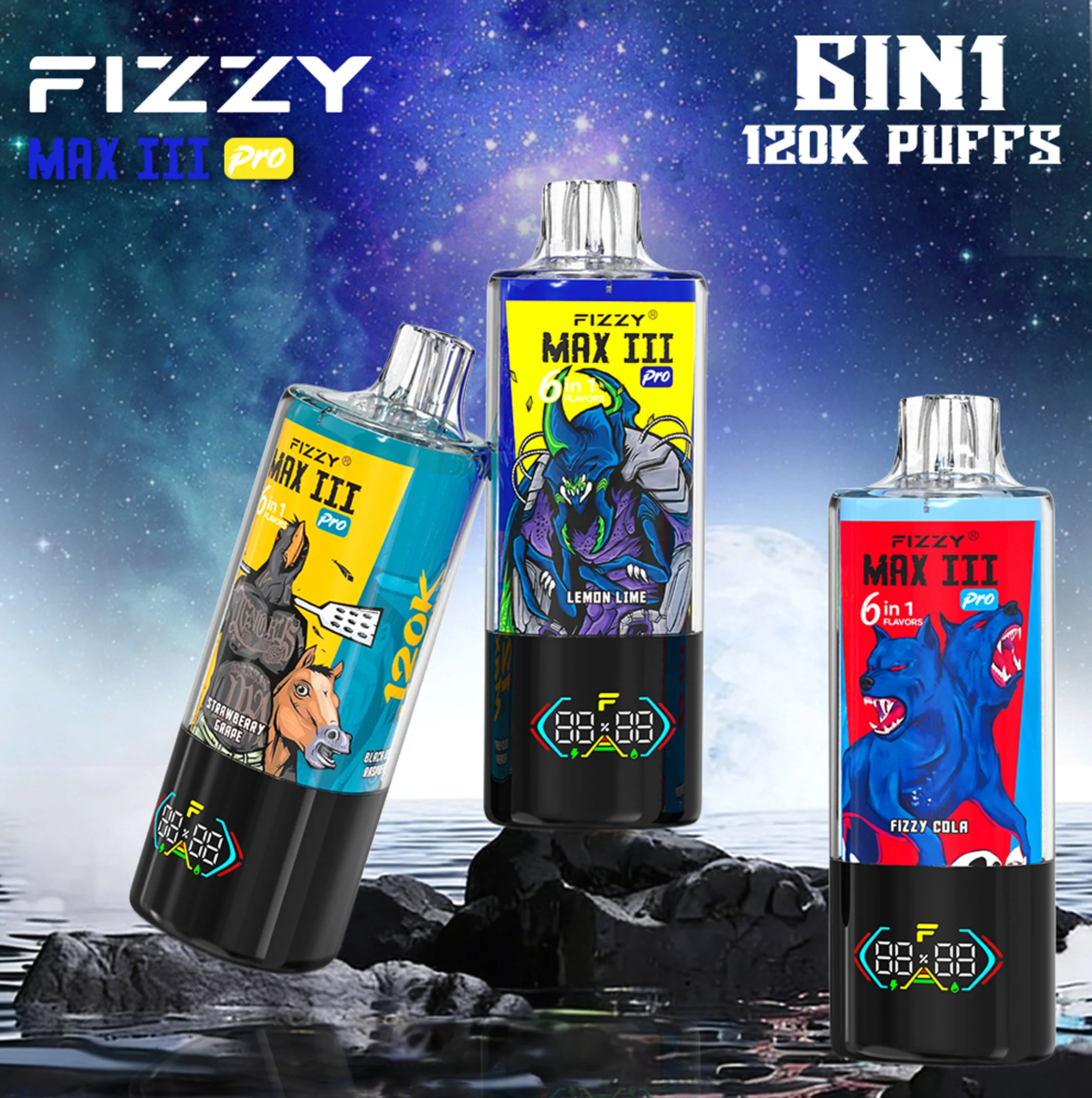 Fizzy Max III PRO 6in1 120K 使い捨てベイプ ニコパフ 2